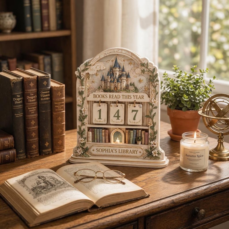 Custom Name Library Book Tracker Sign