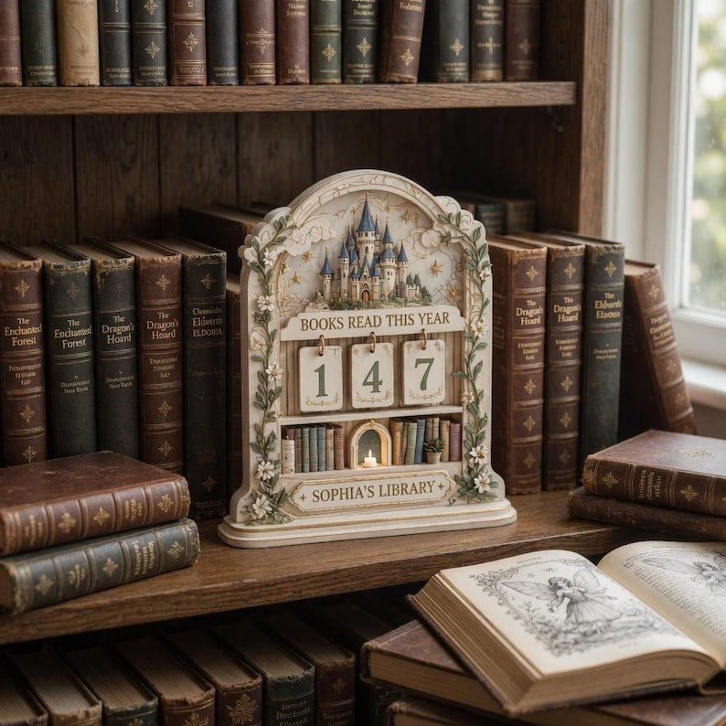Custom Name Library Book Tracker Sign