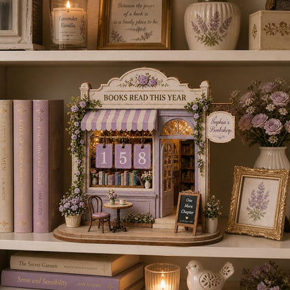 Vintage Floral Book Read Tracker Sign