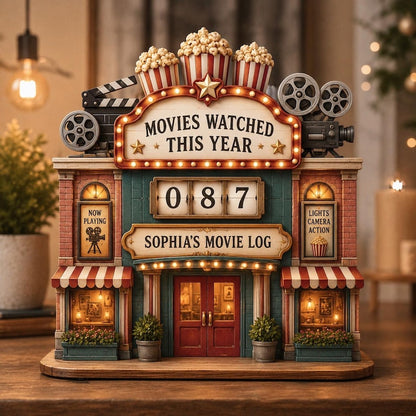 Personalized Movie Tracker Sign