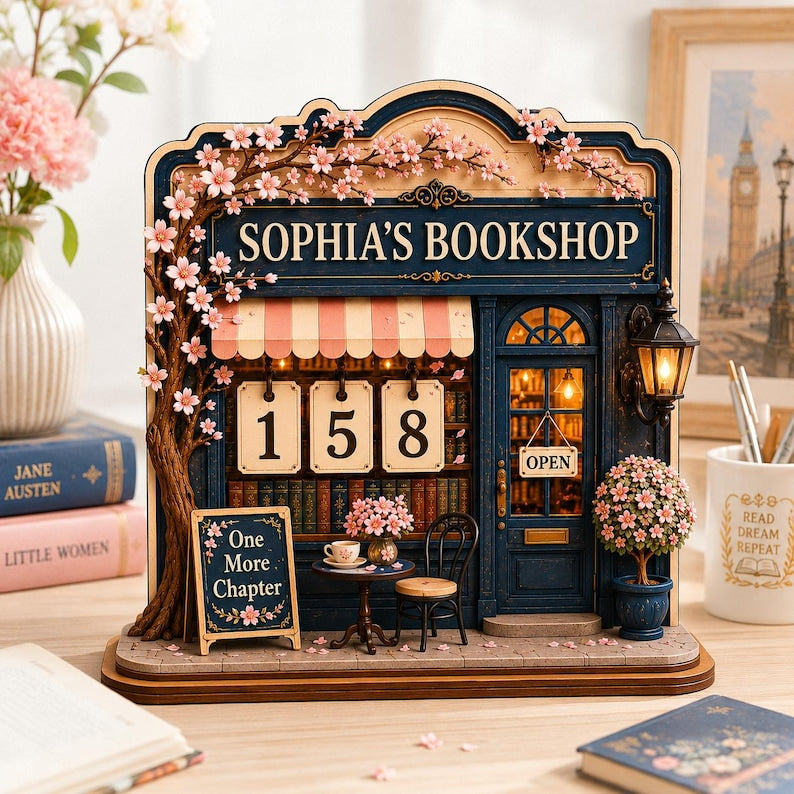 Personalized Book Tracker Sign for Readers