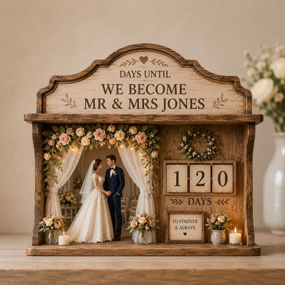 Personalized Wedding Countdown Tracker Sign