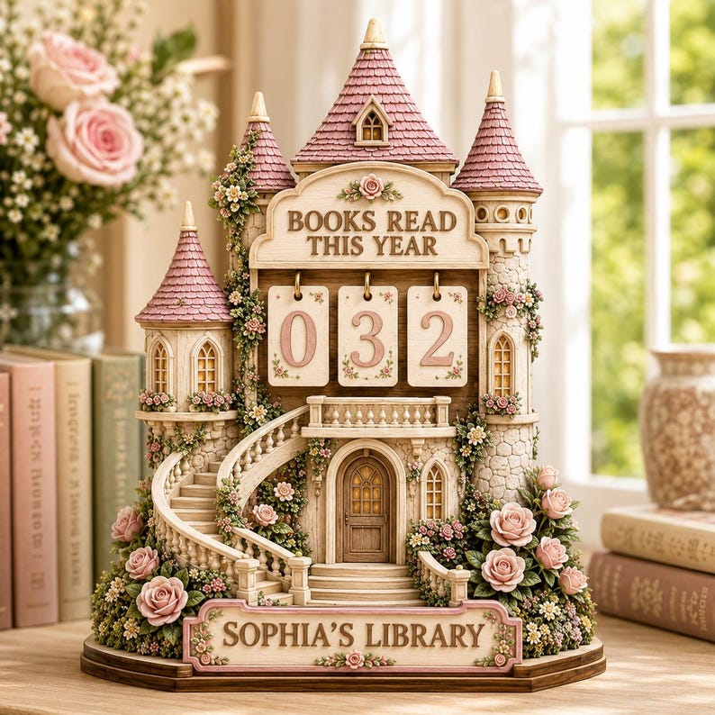Personalized Castle Book Tracker Sign