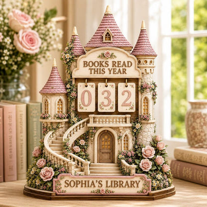 Personalized Castle Book Tracker Sign