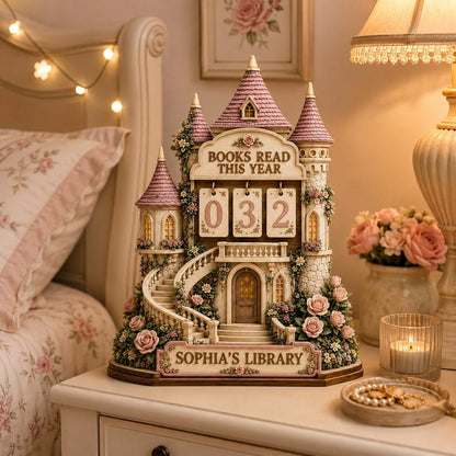 Personalized Castle Book Tracker Sign