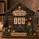Personalized Witch Book Tracker Sign