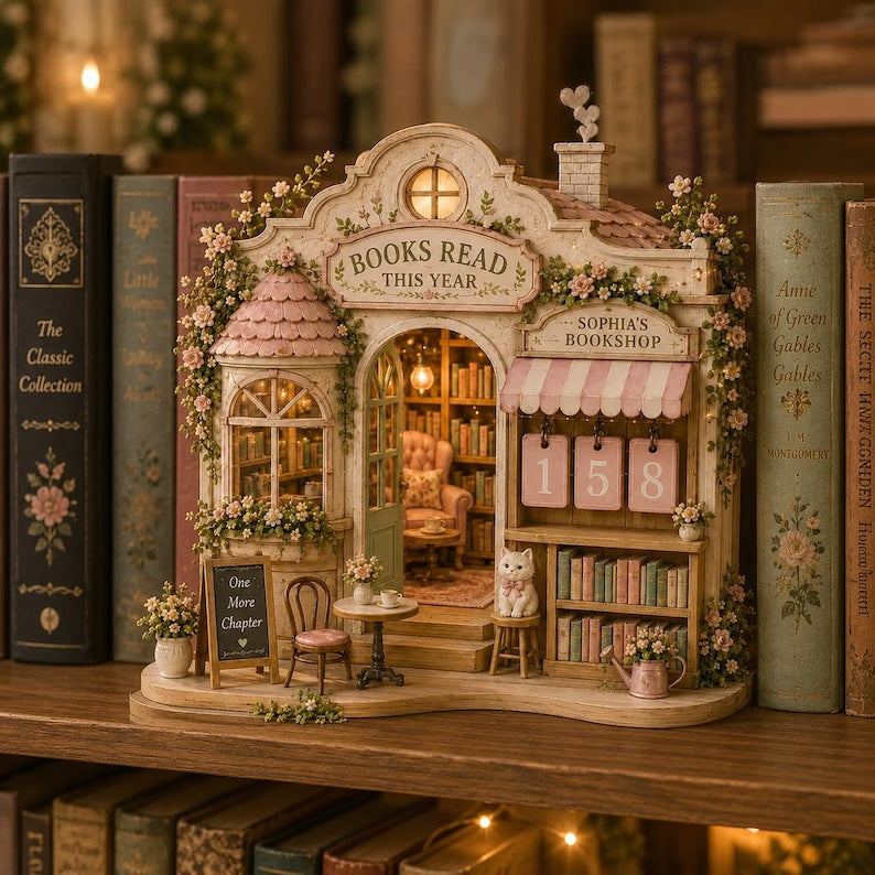 Floral Books Read This Year Tracker Sign