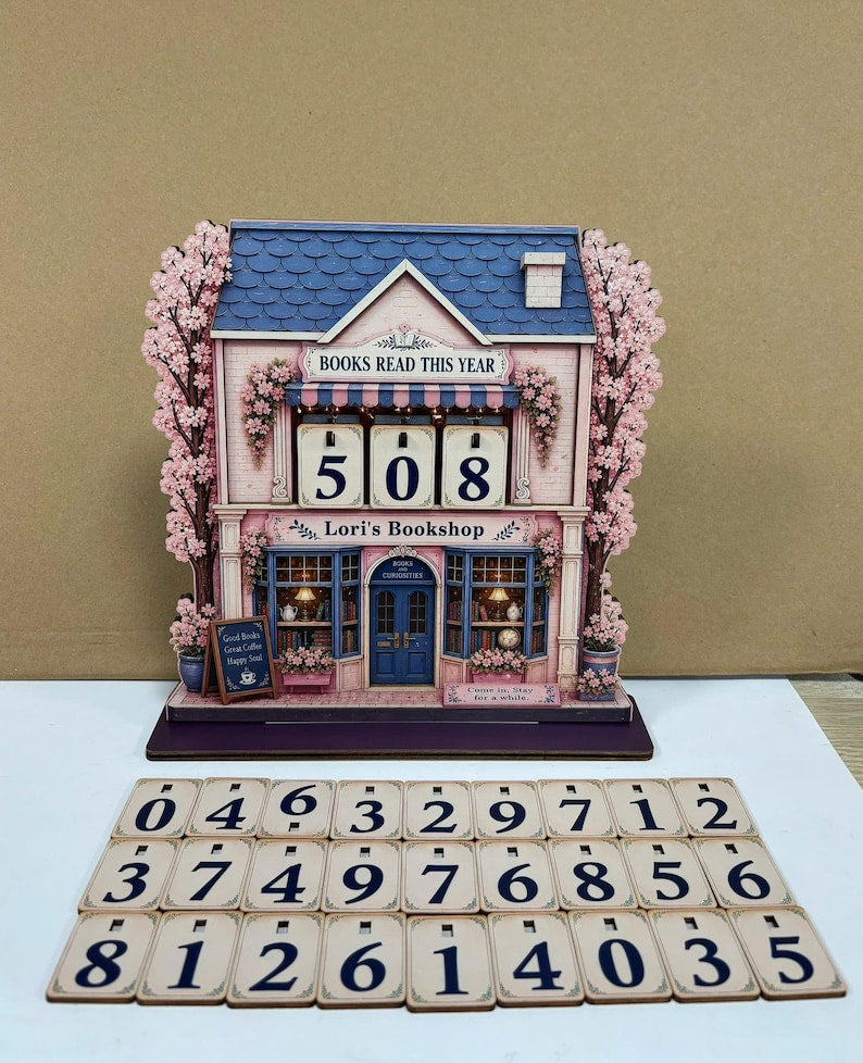Cherry Blossom Book Tracker Counter
