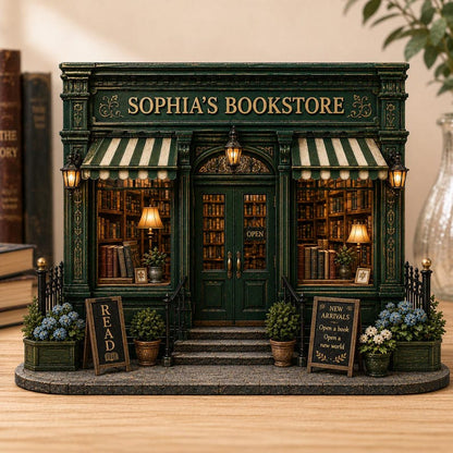 Personalized Bookstore Wooden Block for Readers