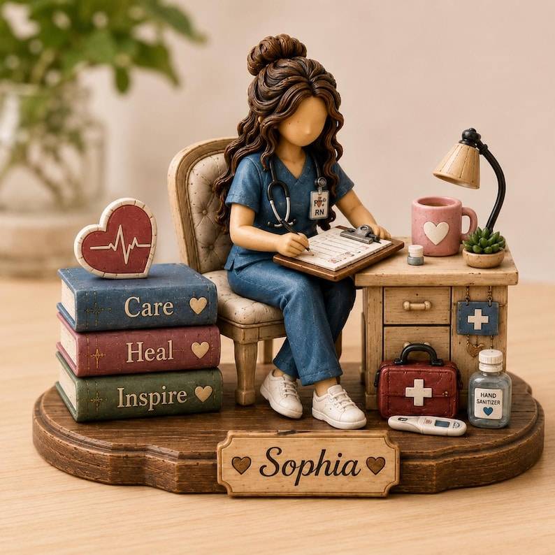 Personalized Nurse Wooden Block Gift