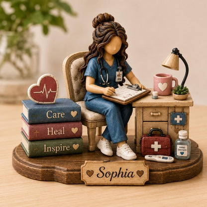 Personalized Nurse Wooden Block Gift