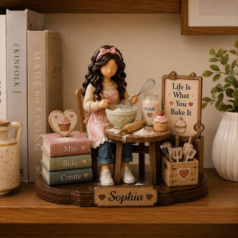 Personalized Baker Wooden Block Sign
