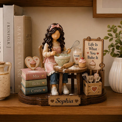 Personalized Baker Wooden Block Sign