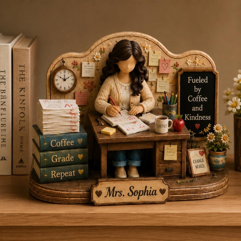 Personalized Teacher Wooden Block Decor
