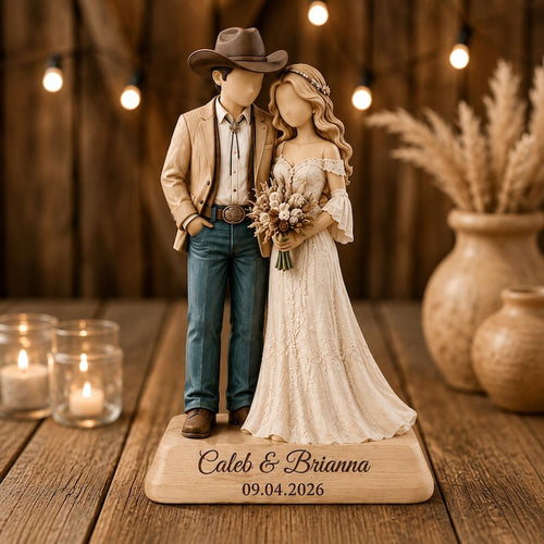 Personalized Wedding Couple Wooden Block Gift
