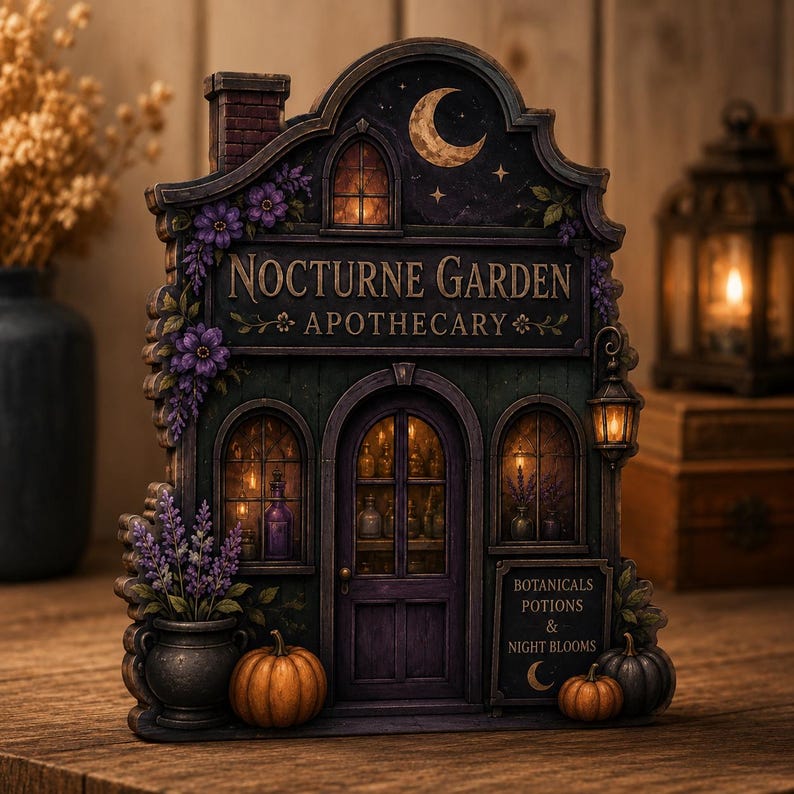 Personalized Apothecary Wooden Block Decor