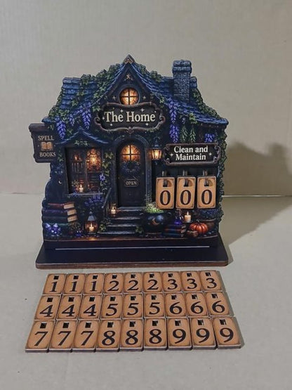 Witch Bookshop Reading Tracker Sign