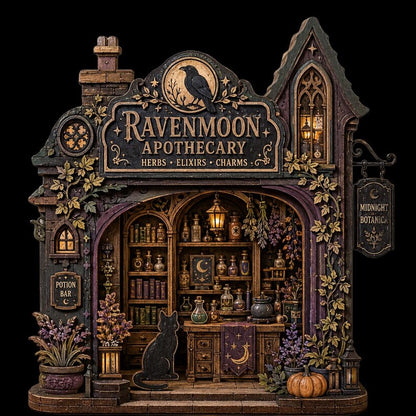 Personalized Witchy Apothecary Wooden Block