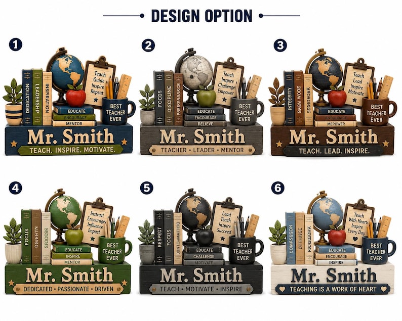 Custom Teacher Desk Name Wooden Block