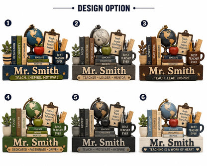 Custom Teacher Desk Name Wooden Block
