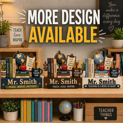 Custom Teacher Desk Name Wooden Block