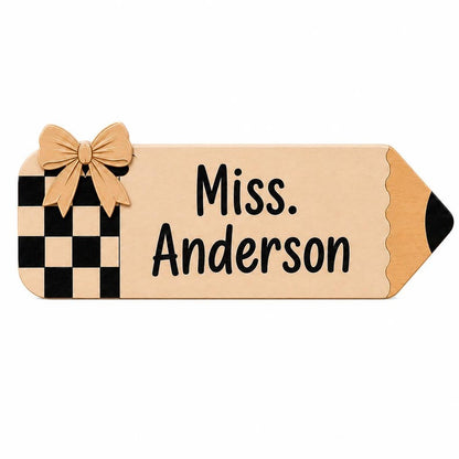 Personalized Teacher Pencil Wooden Block