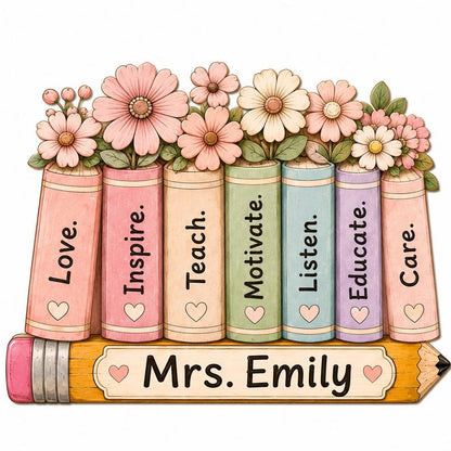Personalized Teacher Pencil Wooden Block