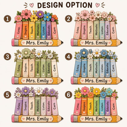 Personalized Teacher Pencil Wooden Block
