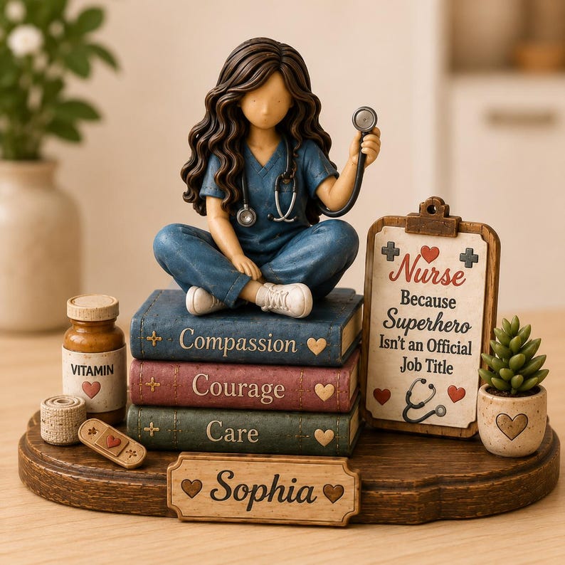 Personalized Nurse Wooden Block Gift
