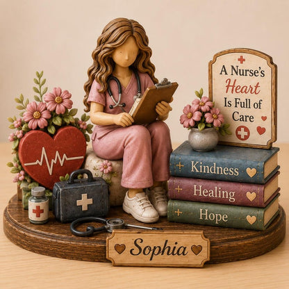 Personalized Nurse Wooden Block Gift