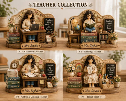 Personalized Teacher Wooden Block Decor