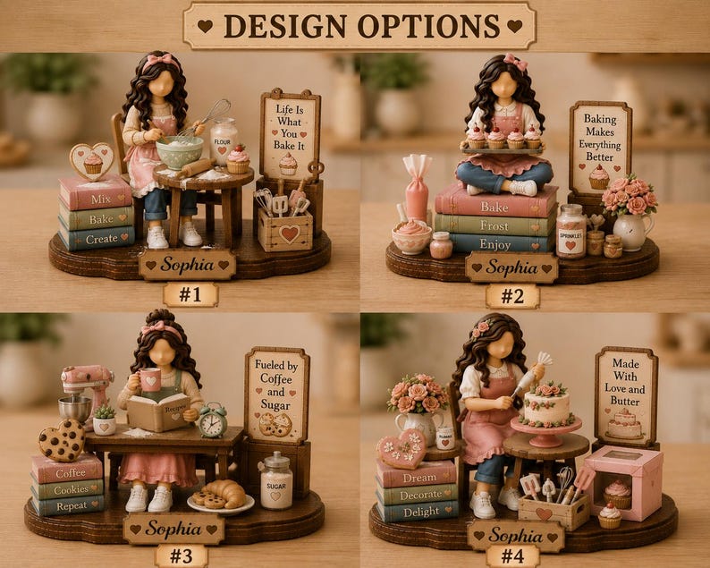 Personalized Baker Wooden Block Sign