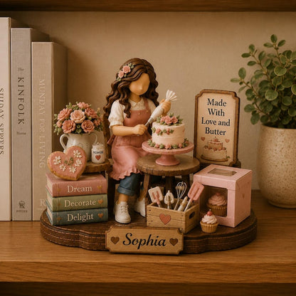 Personalized Baker Wooden Block Sign