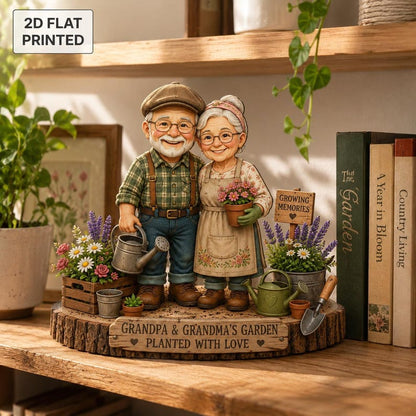 Personalized Grandparents Garden Wooden Block