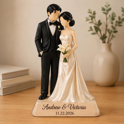 Personalized Wedding Couple Wooden Block Gift