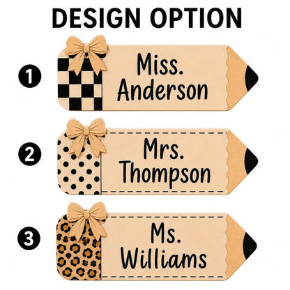 Personalized Teacher Pencil Wooden Block